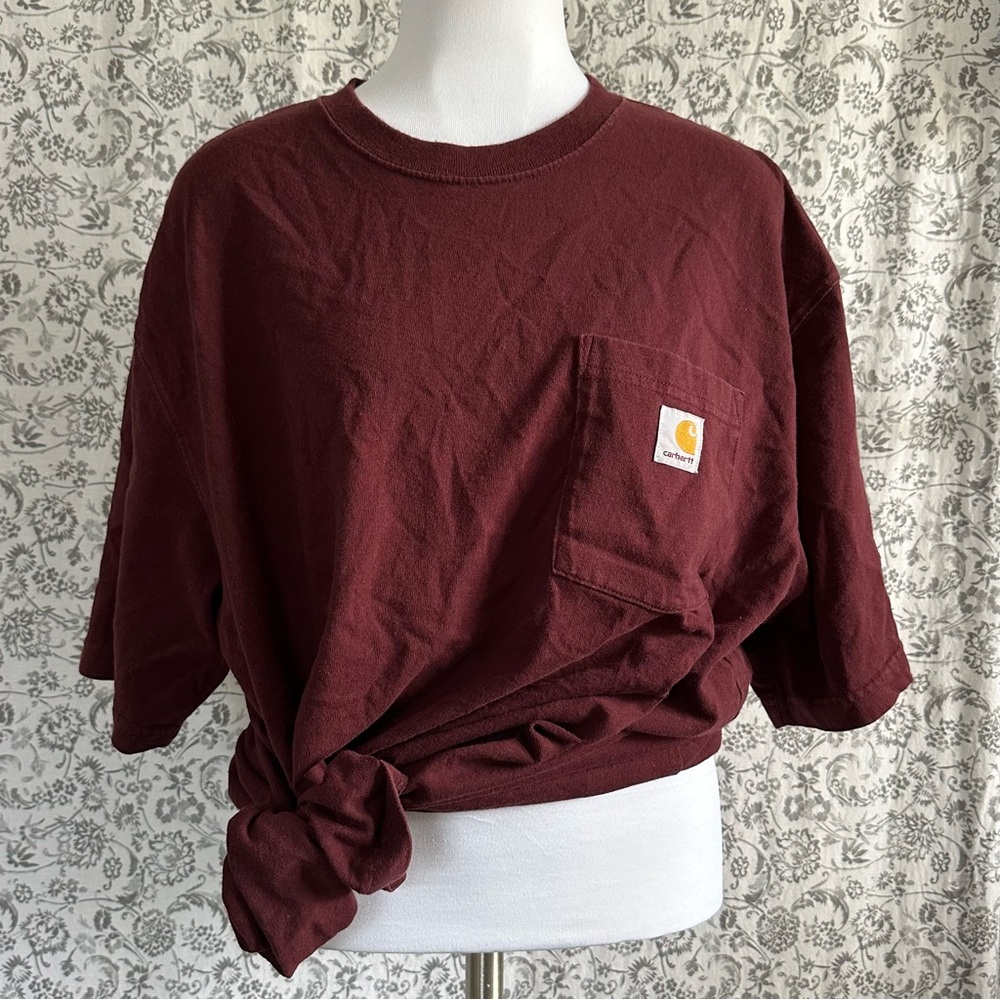Carhartt Burgundy Pocket Tee